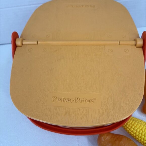 1988 Fisher Price Fun With Food Pack A Picnic Basket 2109 Drumsticks Corn Cob - Picture 3 of 11